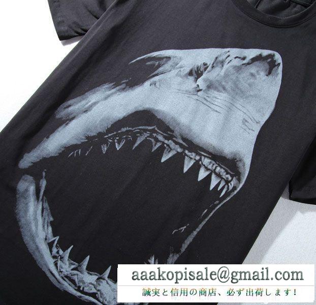 2018SS新作人気GIVENCHY shark print fit t-shirtメンズクルーネック半袖トップスジバンシーコピープリントｔシャツ