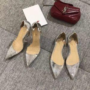 煌きChristian Louboutinルブタン激安シルバーストラスレディースハイヒールパンプス