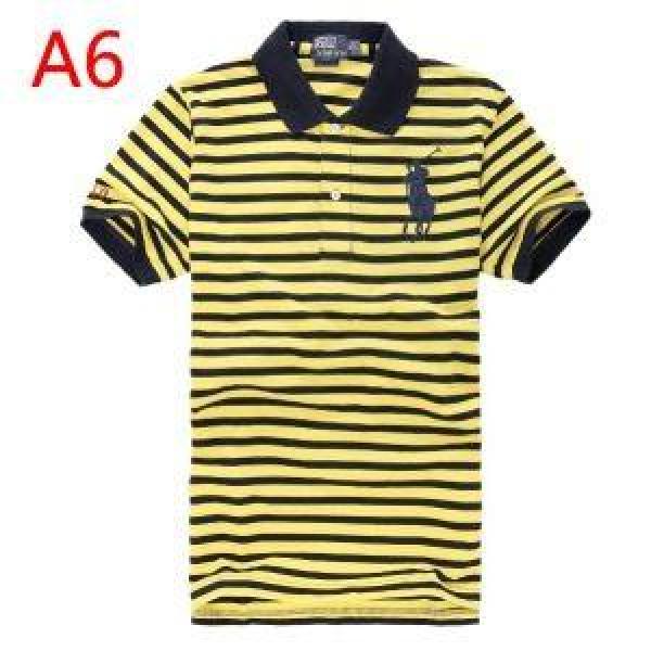 人気急上昇中Polo Ralph Laurenポロ ラルフローレン激安ストライプメンズビジネス用ポロトップスＴシャツ