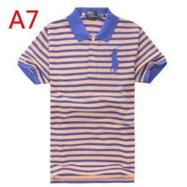 人気急上昇中Polo Ralph Laurenポロ ラルフローレン激安ストライプメンズビジネス用ポロトップスＴシャツ