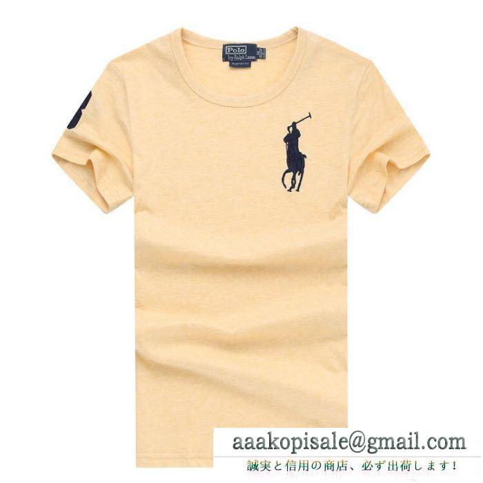 話題となる人気品Polo ralph laurenポロ ラルフローレンｔシャツコピーメンズ無地クルーネック半袖