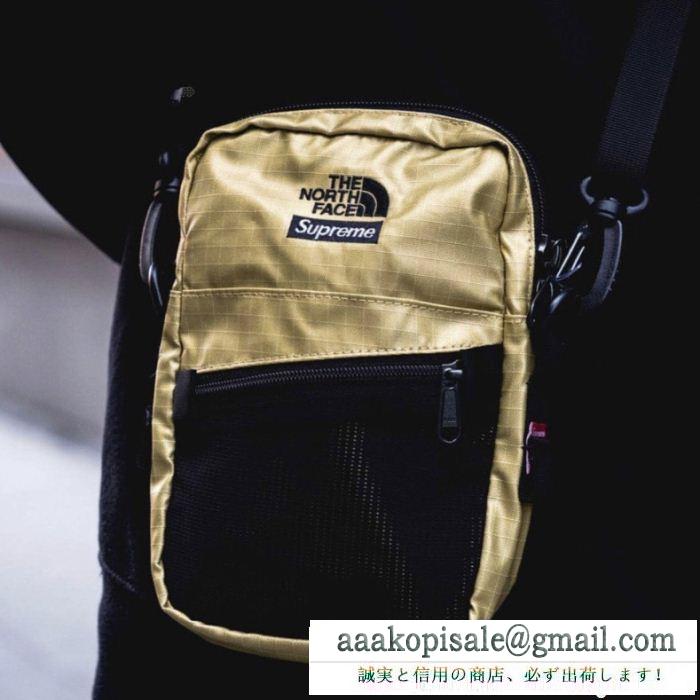 3色可選SupremeＸThe north face® metallic shoulder bagシュプリームコピー18ssメタリックショルダーバッグ、ゴルード