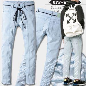 最安値 Off-White コピー オフホワイト ジーンズ ...