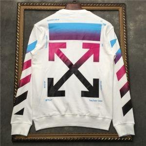 新作Off-White Diagonal Gradientジップパーカーオフホワイトプルオーバーパーカーブラック、ホワイト