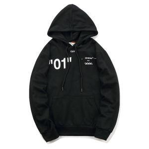 【18AW/早期完売】Off-Whiteオフホワイト激安スーパーコピー芸能人着用プルオーバーパーカーブラック、ホワイト