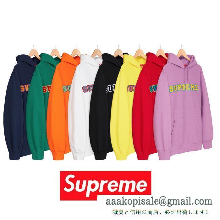 期間限定特別価格 supreme 18ss cord collegiate logo hooded sweatshirt パーカー 多色可選 今年注目！