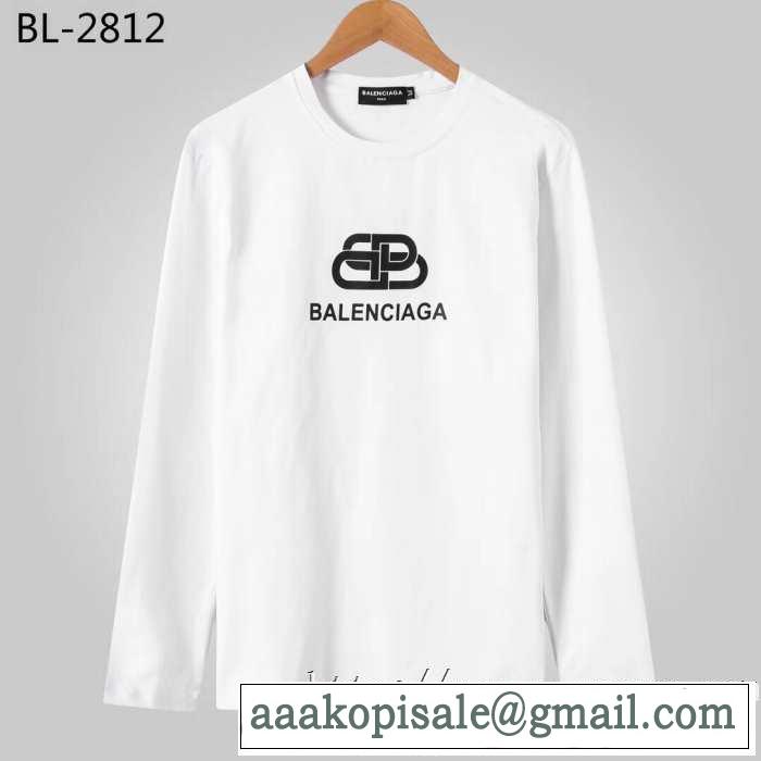 現在流行中のおすすめ人気 最重要！2019秋冬トレンド バレンシアガ Balenciaga 長袖Tシャツ 2色可選