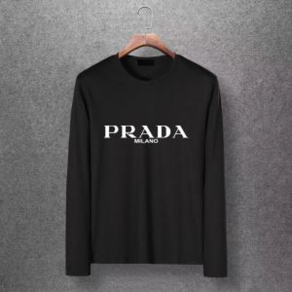 長袖Tシャツ 多色可選 2019秋に注目したい 秋冬ファッションコーディネート プラダ PRADA_長袖Tシャツ_メンズファッション_スーパーコピーブランド激安通販 専門店  