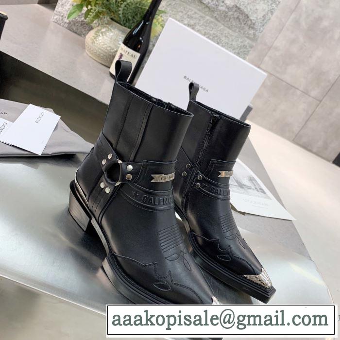 3色可選 バレンシアガ 今年の流行りファション BALENCIAGA やっぱり優しい色 レザーブーツ 【2019秋冬トレンド】押さえておきたい