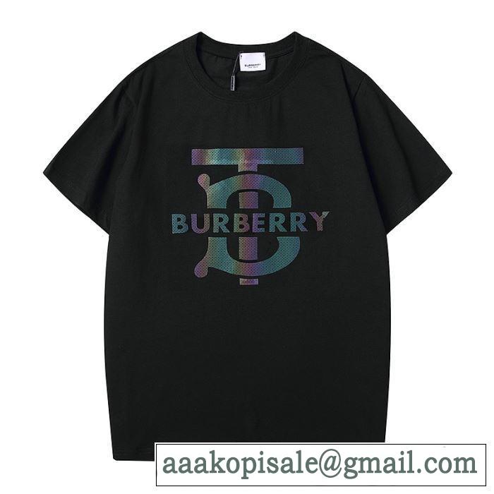 ファッションに合わせ　2色可選　バーバリー 限定アイテム特集　BURBERRY　半袖Tシャツ　お値段もお求めやすい