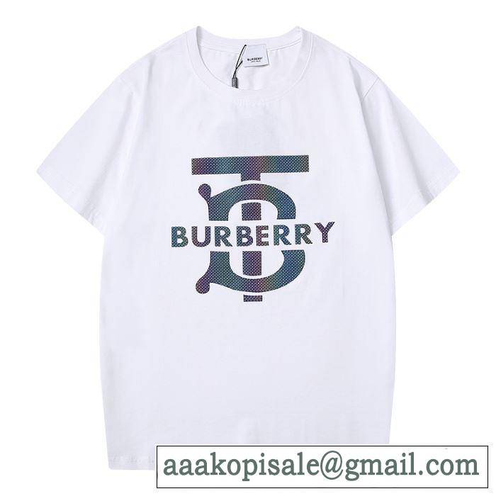 ファッションに合わせ　2色可選　バーバリー 限定アイテム特集　BURBERRY　半袖Tシャツ　お値段もお求めやすい