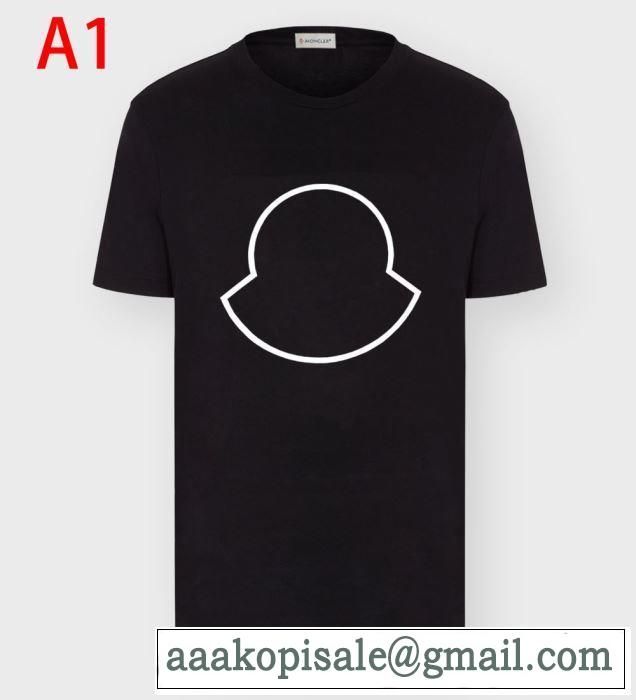 人気ランキング最高MONCLER Geniusプリント ｔシャツ モンクレール コピー メンズ 着こなしコットンウェア コーディネート 黒