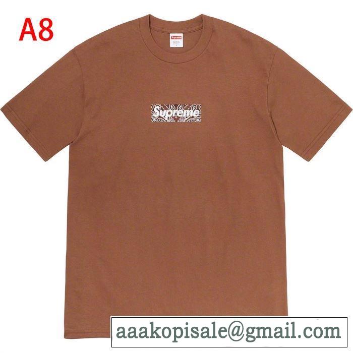トレンド最先端のアイテム 多色可選  Tシャツ/半袖 Supreme 19FW Bandana Box Logo Tee 20SS☆送料込