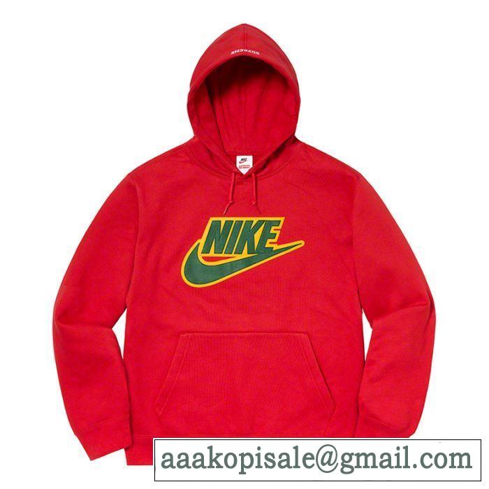 エレガントな雰囲気 3色可選 Supreme Nike Leather Hooded Sweatshirt 2020話題の商品 スタイルアップ