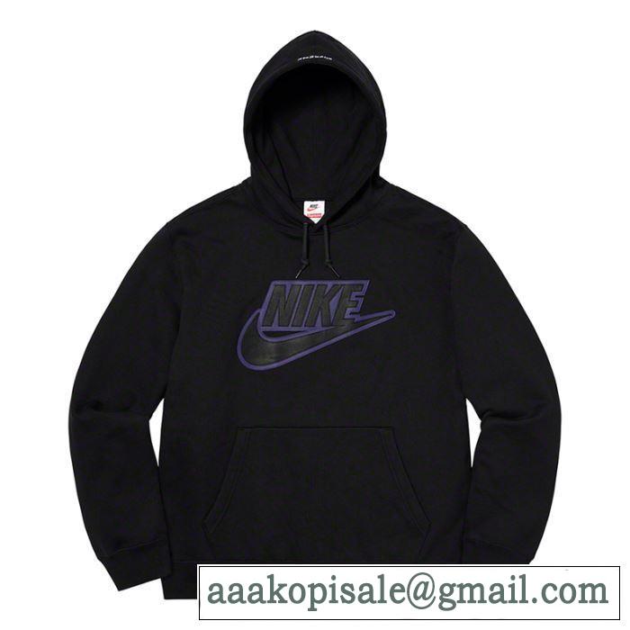 エレガントな雰囲気 3色可選 Supreme Nike Leather Hooded Sweatshirt 2020話題の商品 スタイルアップ