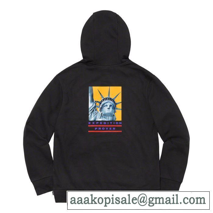 おしゃれに大人の必見 2色可選  Supreme 19FW TNF Statue of Liberty Hooded パーカー