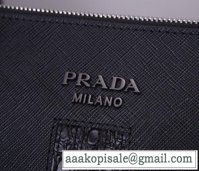 ビジネスバッグ 高級感のある素材 プラダ 一番手に入れやすい PRADA  2020年春限定