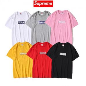 多色可選！男女兼用 スーパーコピーシュプリームSUPREME ロゴプリント 半袖Ｔシャツ