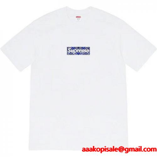 supreme ペイズリー柄　ボックスロゴ　Tシャツ