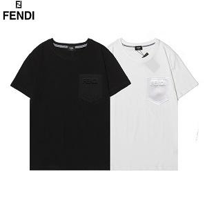 今季大好評の半袖 FENDI フェンディ スーパーコピー 半袖tシャツ 胸元ロゴ シンプルで合わせやすい