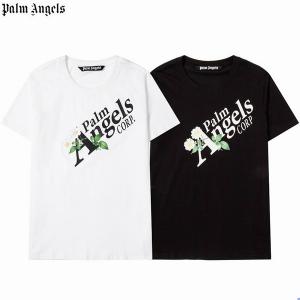 ビッグ前面ロゴプリントPalm Anglesコピーｔシャツ2色から選びでき半袖