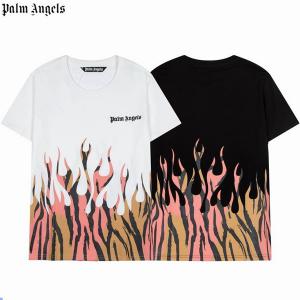 Palm Anglesワンホンモデルストリートショット必携かっこいい炎の図案ｔシャツ