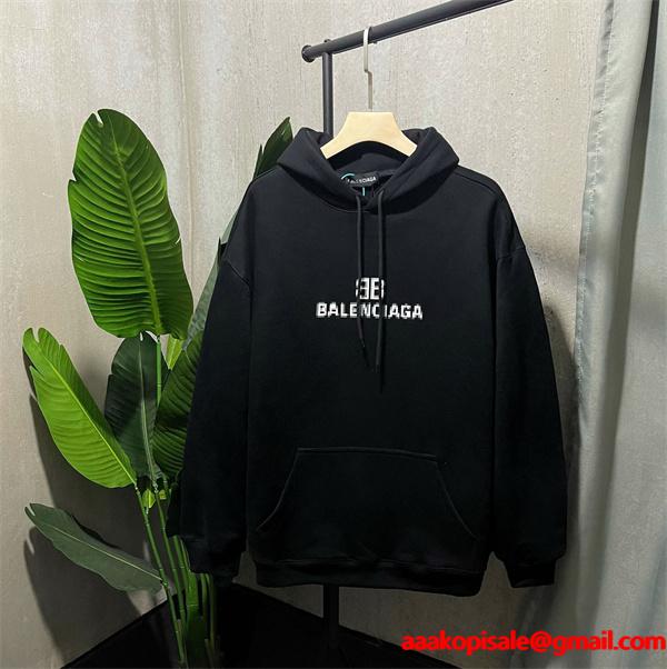 Balenciaga2021新作 最高版本バレンシアガモザイクLOGOパーカー品質