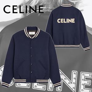 2021-22AW人気新作の速報 MONOCHROMS CELINEセリーヌ偽物 ジャケット テディロゴ ユニセックス