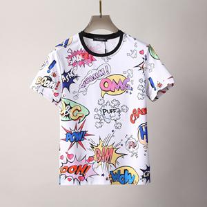 DOLCE&GABBANA 自分らしいスタイリング ドルガバ半袖Tシャツスーパーコピー 超激得新品メンズプリント付き