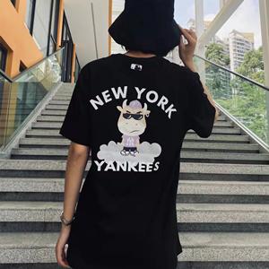 韓国の人気ブランド MLB Korea 激安半袖tシャツ 遊び心溢れるプリント 旬で魅力たっぷり ユニセックス 2色展開