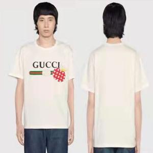 GUCヴィンテージロゴ Ｔシャツ偽物 りんご クルーネック カラフルなアップルのモチーフ ユニセックスの半袖