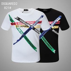 高いデザイン性 DSQUARED2 ディースクエアードコピー Ｔシャツ 激安 2色選択可 メンズファッション