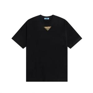 今年新作 PRADA プラダ 贈り物にも◎2色可選 ユニセックス 半袖Tシャツ_プラダ レディース半袖Tシャツ_半袖Tシャツ メンズ_スーパーコピーブランド激安通販 専門店  