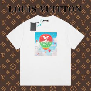 ヴィトン 新作 コピー ルイヴィト半袖Tシャツスーパーコピー カラフルな反射技術 軽やかな素材感 黒白