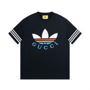 春夏流行人気色Gucc1 x Adidas半袖tシャツ 激安ブランドコピー パネルデザイン 男女兼用