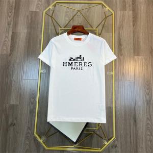 夏コーデにオシャレ感を演出するHERMESエルメスコピーメンズクルーネック半袖Tシャツホワイト