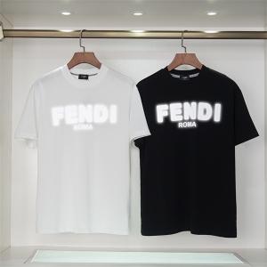 フェンディ tシャツ コピーFENDI激安大特価新品型崩れなく毛玉防止Ｔシャツアメカジストリートブラックホワイト