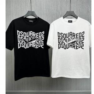 超目玉人気通販品DSQUARED2ディースクエアード激安ビジネス用メンズクルーネック半袖ロゴがプリントされたトップス