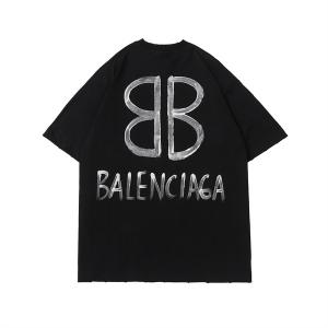 白クジラ バレンシアガ 人気ブランド品質保証ロゴ Balenciaga半袖 高版本コピー