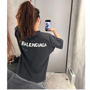 BALENCIAGA バレンシアガコピーメンズクルーネックTシャツ  ブラック 通販ショッピング