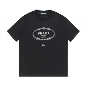 春夏 2色可選 【新アイテム】 PRADA プラダ 半袖Tシャツ カッコいい印象を付ける_半袖Tシャツ__スーパーコピーブランド激安通販 専門店