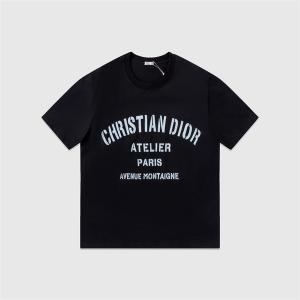 大人気のDIORシリーズ合わせやすいホワイトとくすみブラック半袖ｔシャツ偽物