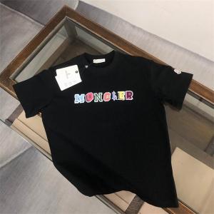 Moncler★即発★ワッペン襟元リブ編みTシャツ★モンクレ...