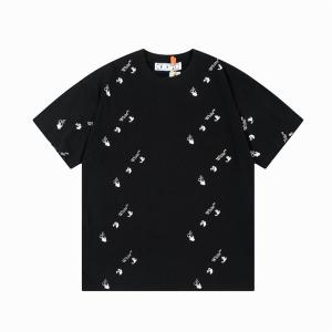 激安大特価 OFF-WHITE オフホワイト Ｔシャツ コピー新作 偽 爽やか 修身 半袖Ｔシャツ黒 吸汗速乾  春夏NEW品