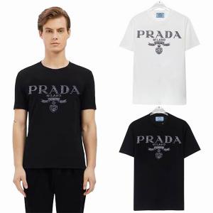 春夏 PRADA プラダ ★安心★追跡付 半袖Tシャツ_メン...