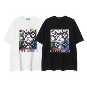 ヴィトン コピー 通販LOUIS VUITTON数量限定お買い得オールシーズン対応半袖ｔシャツ夏服ブラックホワイト