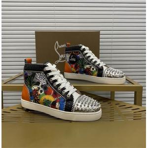 クリスチャンルブタン 靴 メンズ お得100%新品のCHRISTIAN LOUBOUTIN チェック柄のスニーカー__ブランド コピー 激安(日本最大級)