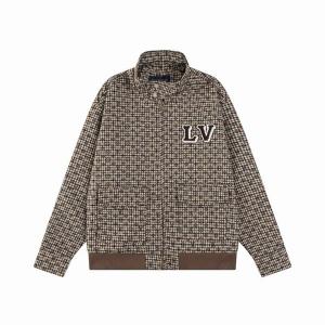 LOUIS VUITTON 偽物 ジャケット チェック柄 フロントLVロゴ カジュアル スタイリッシュ ルイ ヴィトンブランド コピー 激安(日本最大級)
