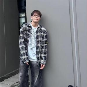 STONE ISLAND 偽物 ジャケット チェック柄 長袖...