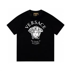 新作入荷カジュアルプリントＴシャツ大活躍無地VERSACEヴ...